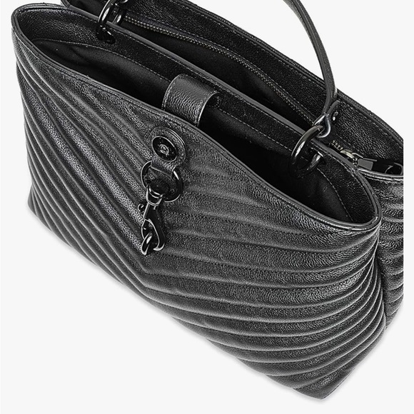 Rebecca minkoff EDIE large top handle satchel black - Picture 3 of 5